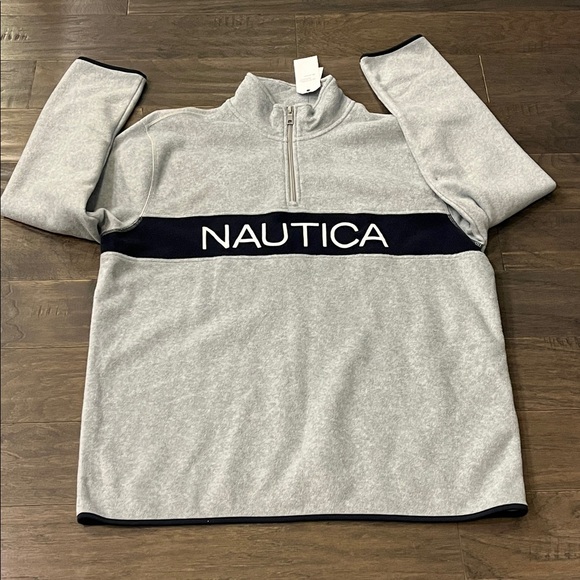 Nautica Other - Nautica Nautex Fleece 1/4 Zip Sweatshirt Shirt gray blue new Mens Size XXL